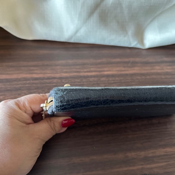 Balenciaga Classic Zip Around Wallet Black Leather Moto Studs Aged Brass - Picture 12 of 14